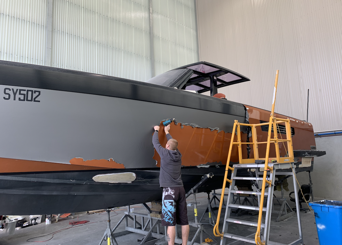 boat wrap removal