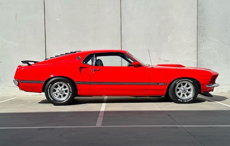 1969 Red Ford Mustang Mach 1 Stripe Kit