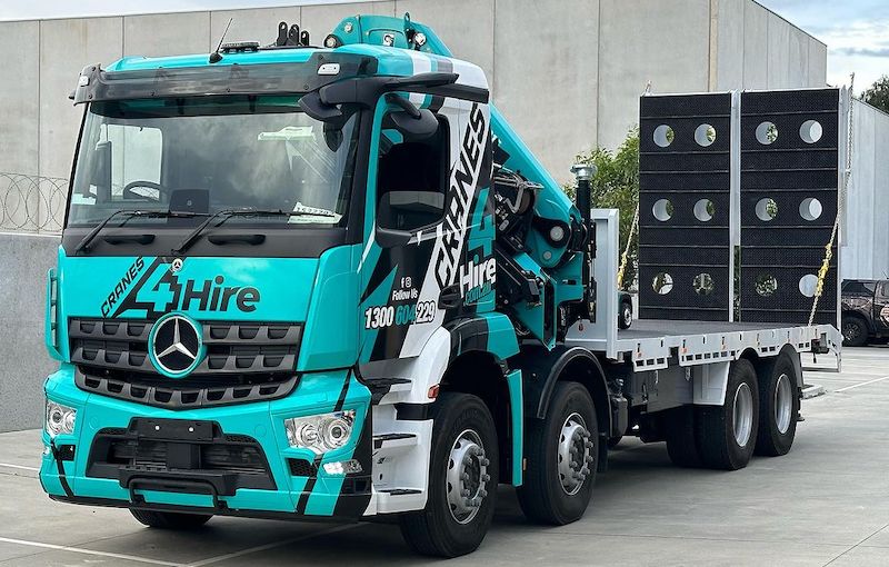 2022 Mercedes Benz Crane Truck Wrap