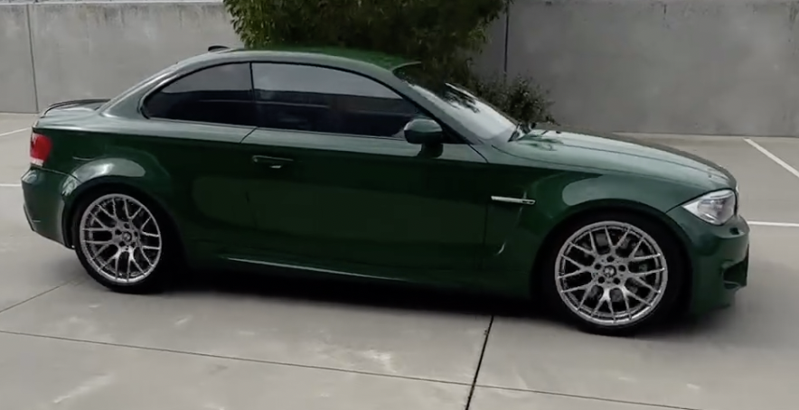 2012 BMW 1M wrapped in @averydennison Gloss Dark Green